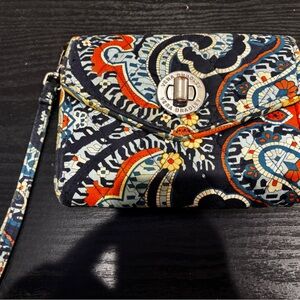 Vera Bradley Red and Blue Clutch Wristlet